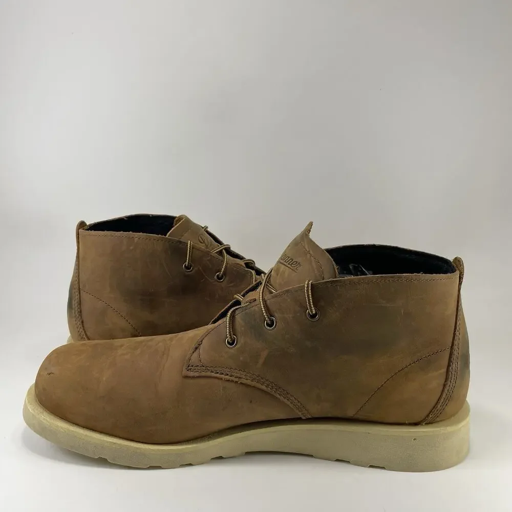 Danner Pine Grove Chukka Leather Brown Wedge Sole Boots Mens Size 12 USA Ankle